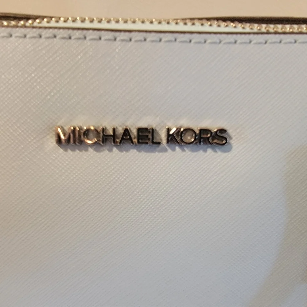 Michael Kors Charlotte‎ Shoulder Tote Saffiano Leather Vista Blue